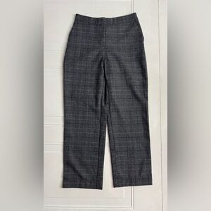 Zara Basic Women’s Gray Plaid Pull On Pants Trousers Size XS